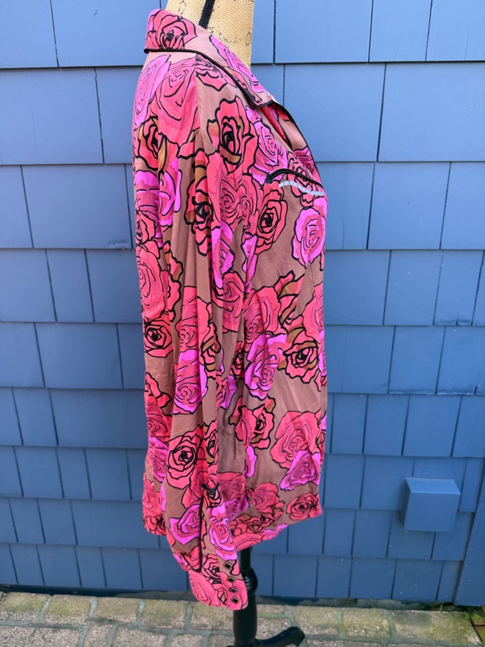 Wrangler Pink and Brown Floral Button-Up Top XXL western rodeo - Picture 5 of 10